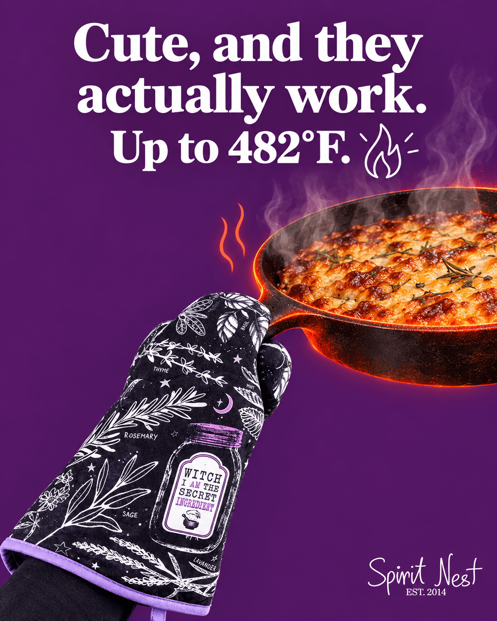 Bold claim ad for Spirit Nest: Witchy on the outside. Padded on the inside.